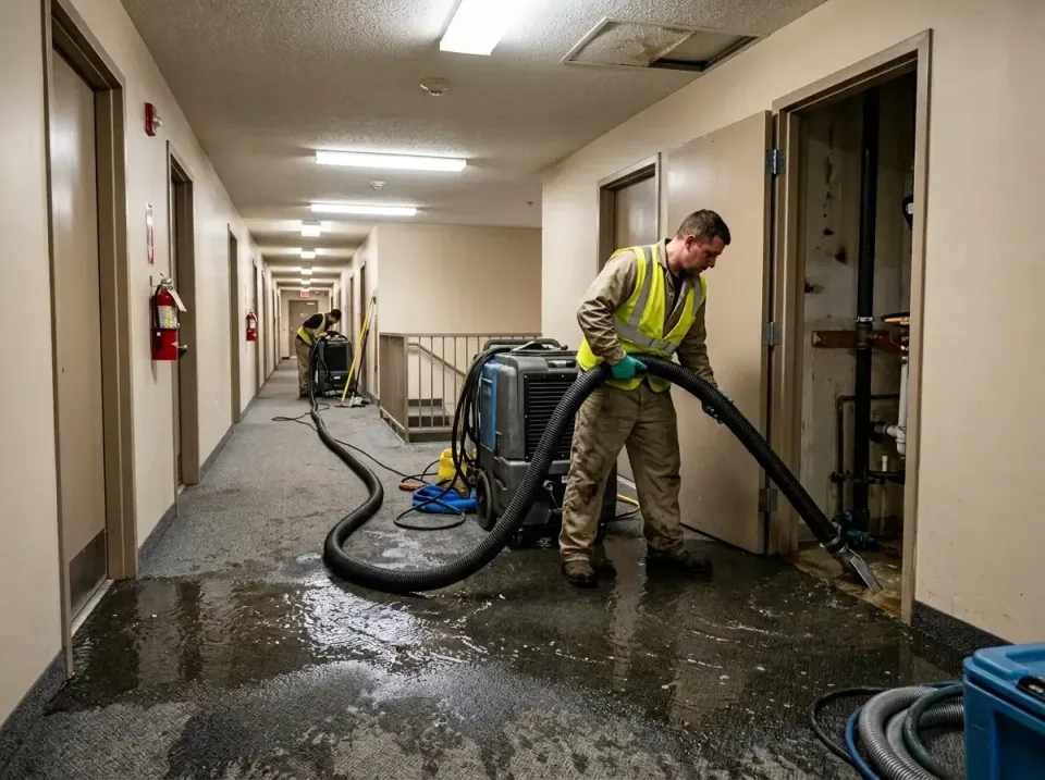multi-unit-apartment-hallway-f-005 — frequently asked questions, Emergency Burst Pipe Water Extraction & Removal in Cordes L…